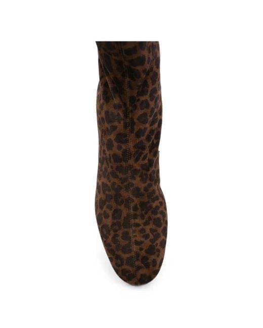 Aquazzura Brown Saint Honore Leopard-Print Ankle Boots