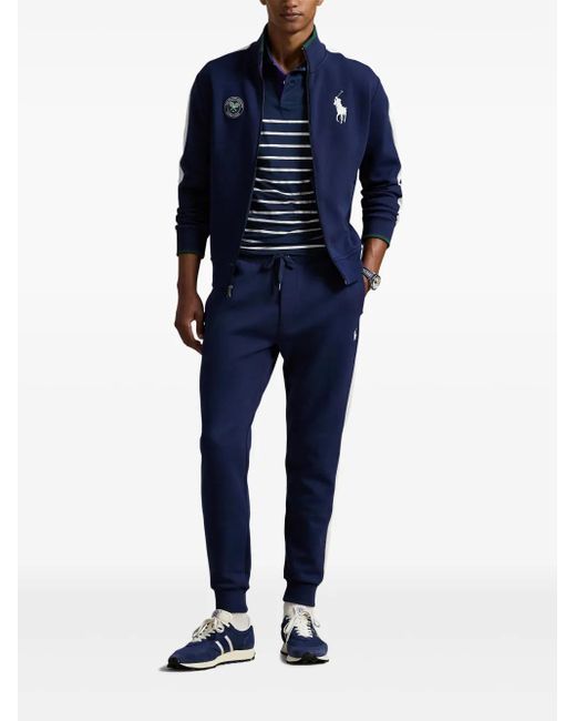 Polo Ralph Lauren Blue X Wimbledon Panelled Full-Zip Sweatshirt