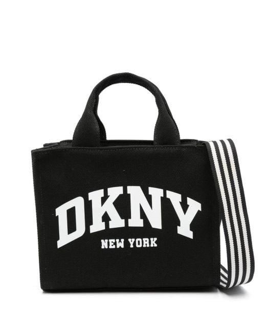 DKNY Black Small Hadlee Canvas Tote Bag