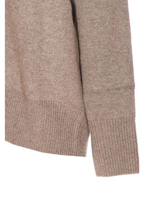 Lisa Yang Brown Amery V-Neck Button Cardigan