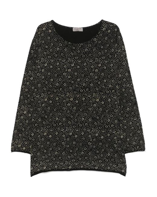 Yohji Yamamoto T-Shirt Mit Blumen-Print in Black für Herren