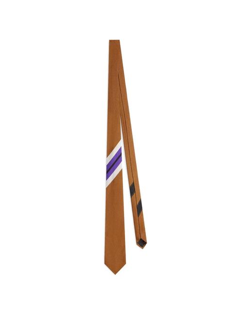 Dries Van Noten White Printed Tie for men