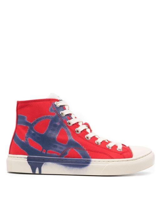 Vivienne Westwood Red Plimsoll High-Top-Sneakers aus Canvas