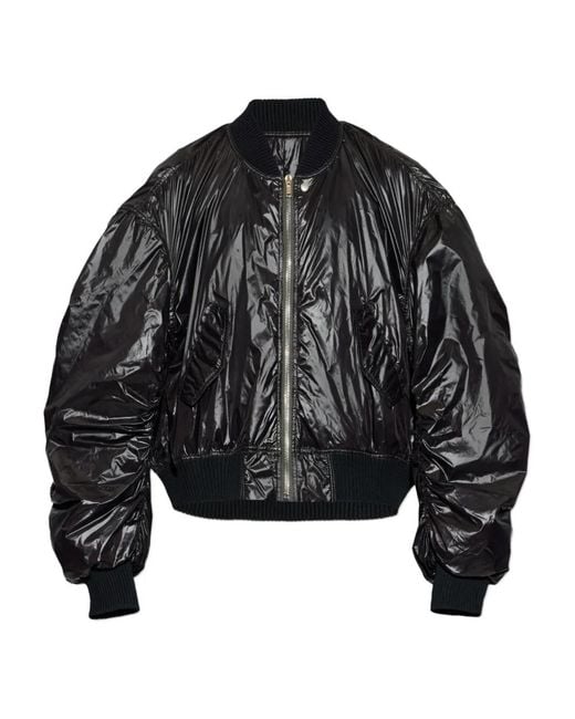 Rick Owens Black "Secchia Flight" Bomber Padded Jacket for men