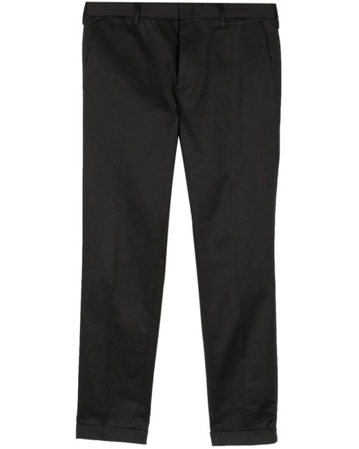 Paul Smith Black Slim-cut Organic Cotton Chino Trousers for men