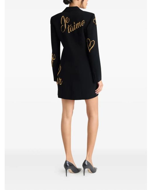 Cinq À Sept Black Joel Embellished Mini Dress