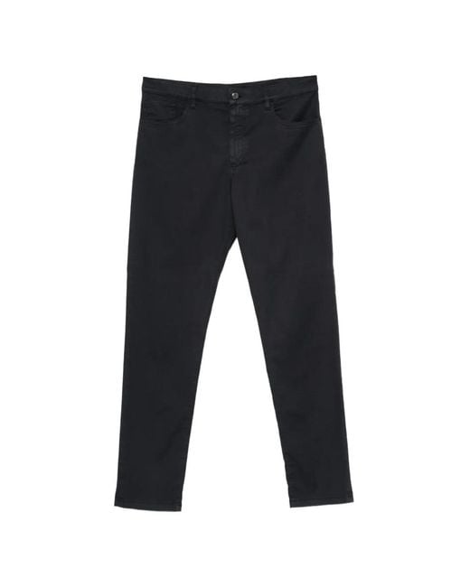 Canali Black Logo-Patch Trousers for men