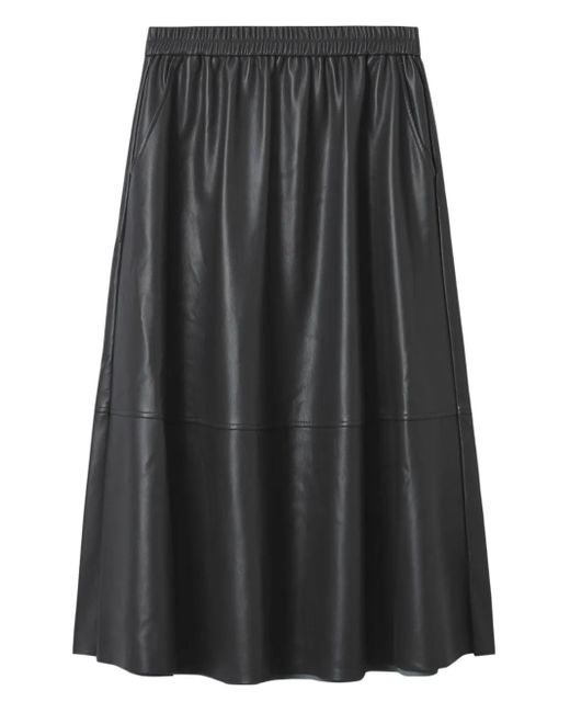 B+ AB Gray A-Line Midi Skirt