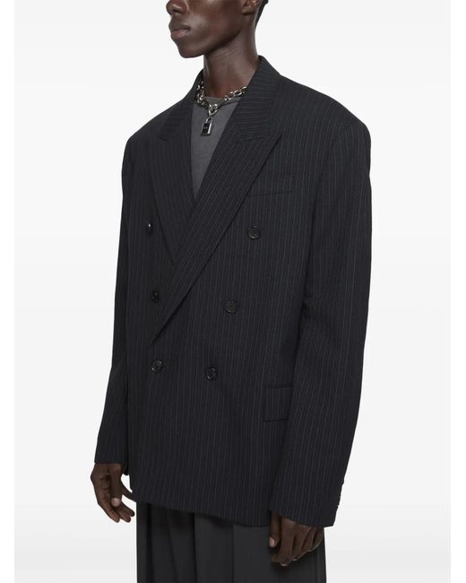 Acne Black Pinstriped Blazer for men