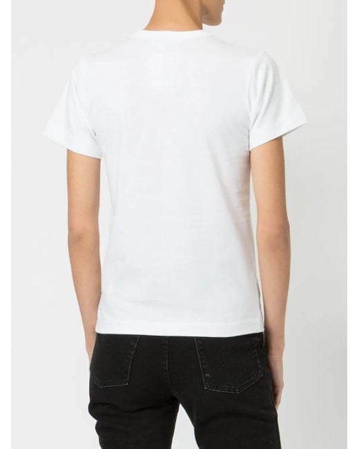 COMME DES GARÇONS PLAY White Cotton T-shirt