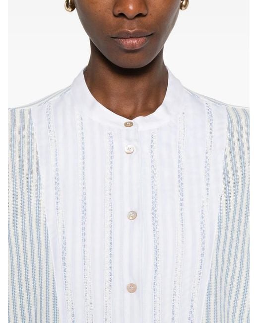 Forte_forte White Striped Button Shirt