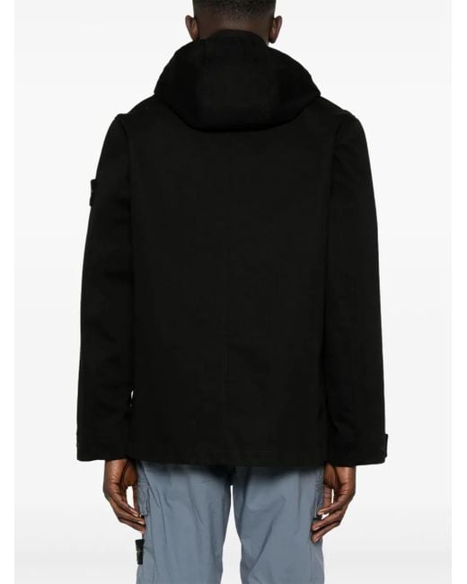 メンズ Stone Island Raso Gommato ジャケット Black