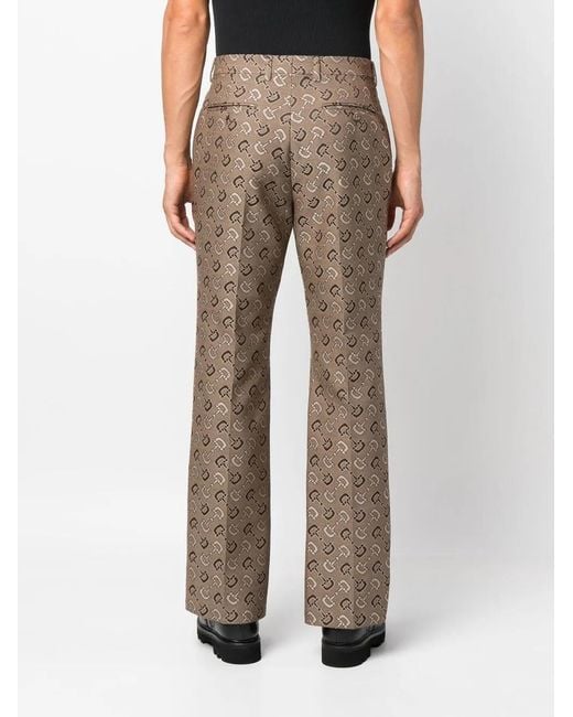 Gucci Brown Maxi Horsebit Tailored Trousers for men