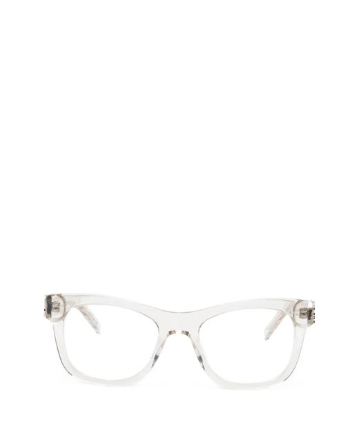 Saint Laurent Natural Brille Mit Eckigem Gestell