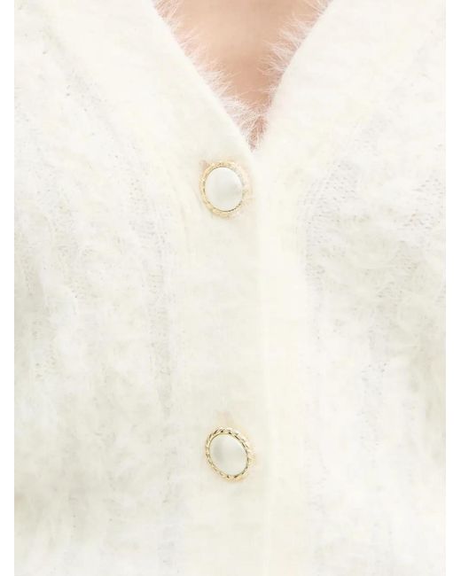 V-neck cardigan Guess de color White