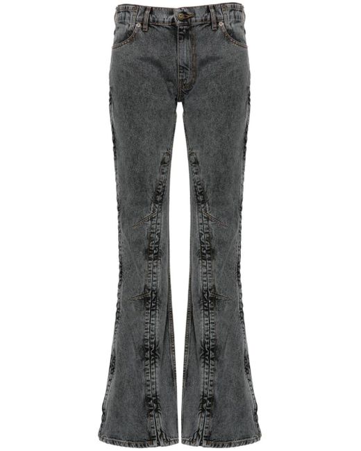 Y. Project Gray Ausgeblichene Bootcut-Jeans