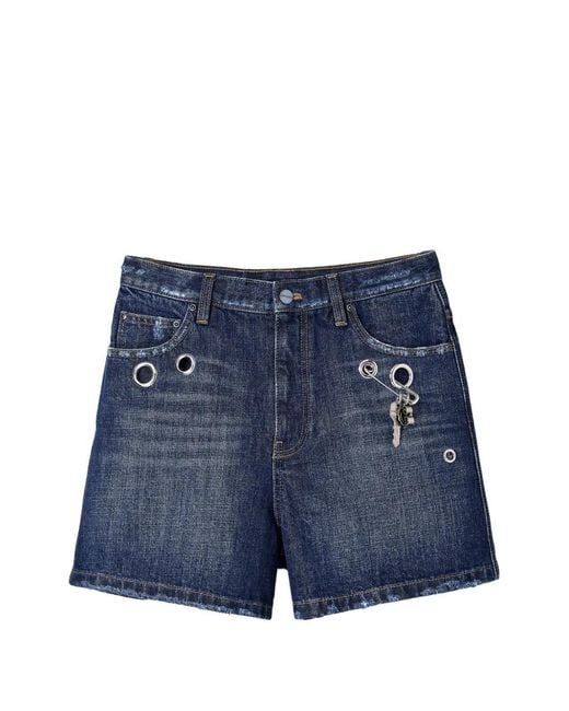 Marc Jacobs Blue Grommet Denim Shorts