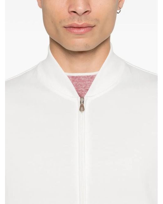 Brunello Cucinelli White Sweatshirt for men