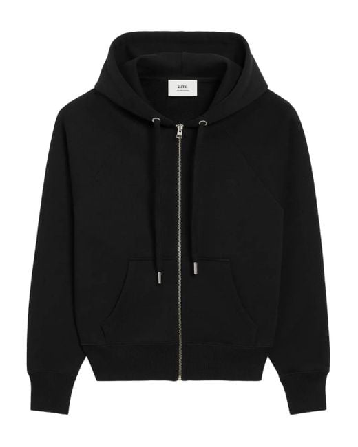 AMI Ami De Coeur ジップアップ パーカー Black