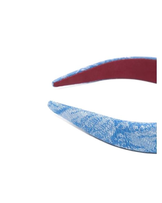 Etro Blue Accessoire Pour Cheveux À Boutons Imprimés