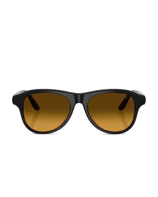 Brunello Cucinelli Black Tortoiseshell-Pattern Sunglasses
