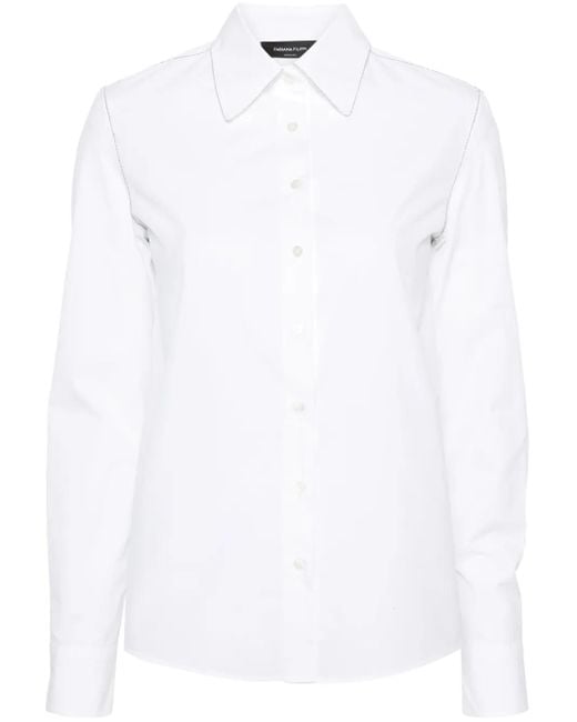 Fabiana Filippi White Button-Down Shirt With Structured Collar