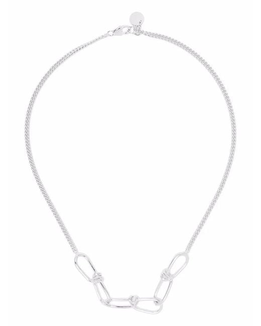 Annelise Michelson White Boyfriend Triple Xs Wire Chain Necklace