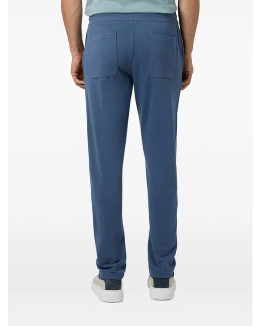 Pal Zileri Blue Drawstring-Detail Cotton Track Pants for men