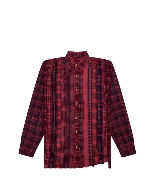 Needles Red Patterned Shirt for men