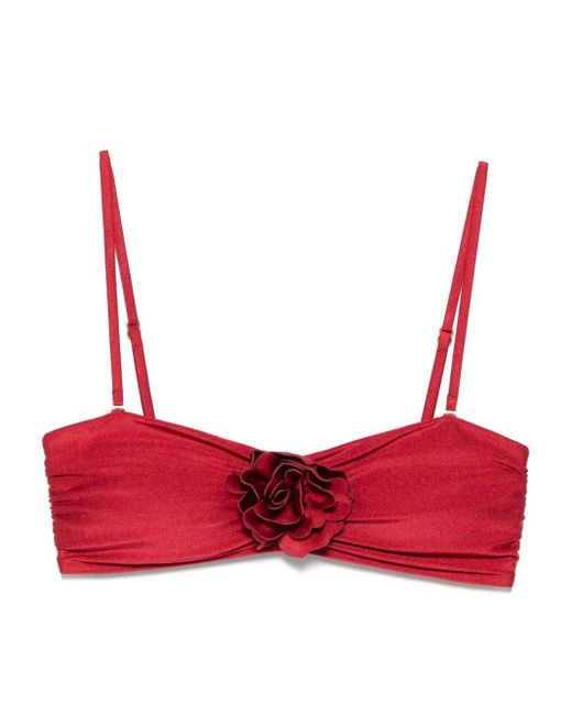 Zimmermann Red Cascadian Flower Bikini Top