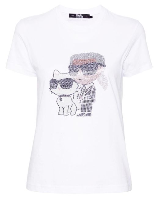 Camiseta Ikonik 2.0 Karl Lagerfeld de color White