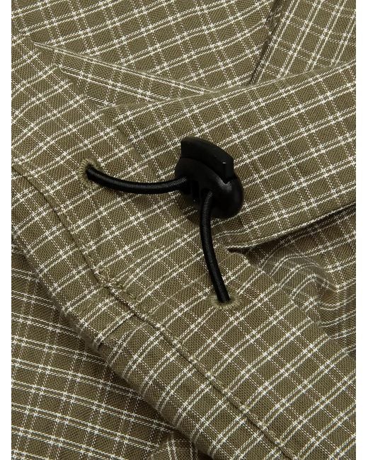 METALWOOD STUDIO Green Plaid Tactical Shirt for men