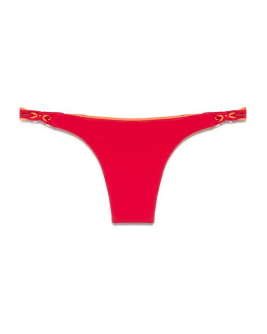 Isa Boulder Red Tri-Twist Bikini Bottom