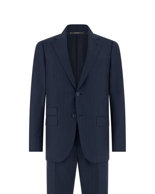 Boggi Blue Pinstriped Flap-Pocket Suit for men