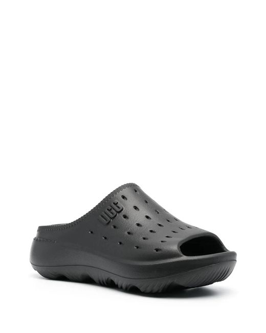 Ugg Gray Slide It Logo-Embossed Sandals for men