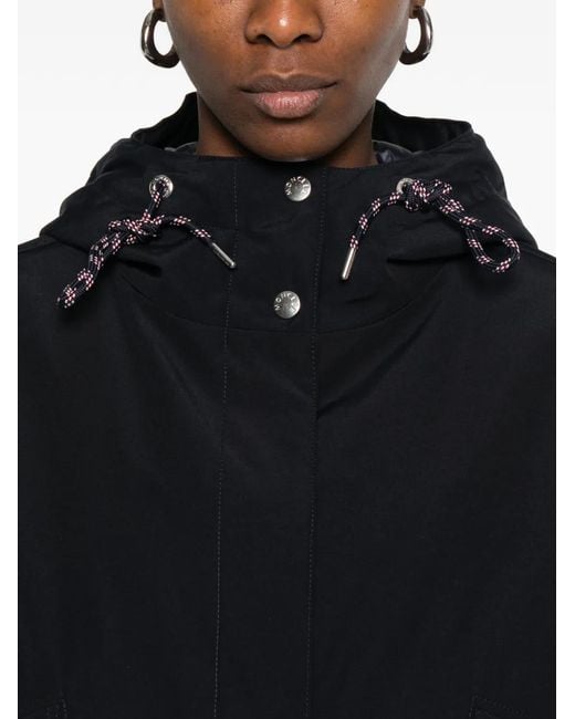 Moncler Black Eucalyptus Hooded Flap-Pocket Jacket