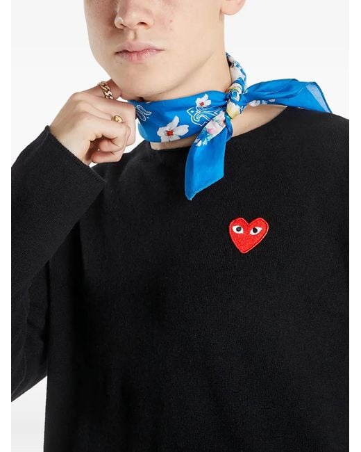 COMME DES GARÇONS PLAY Black Heart-Patch Sweater for men