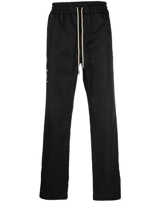 Just Don Black Logo-Embroidered Track Pants for men