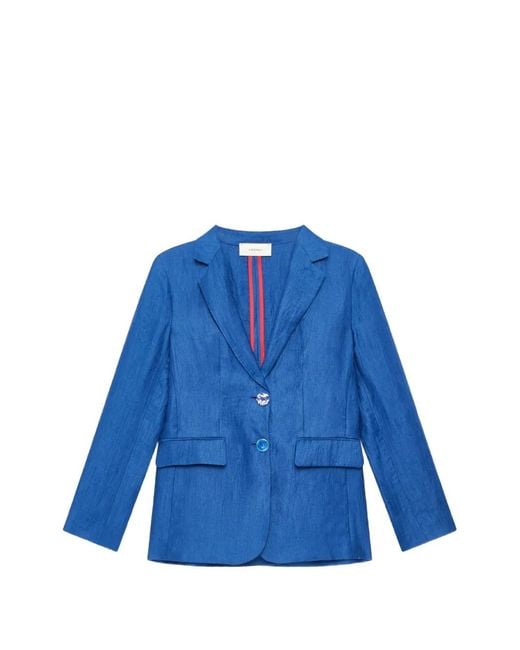 Maliparmi Blue Jacquard Blazer