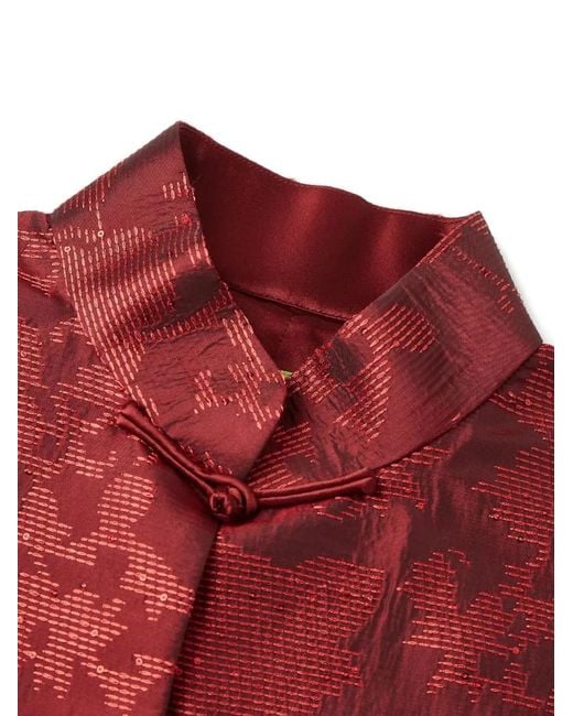 Chaqueta Con Motivo Y Botones Shanghai Tang de color Red
