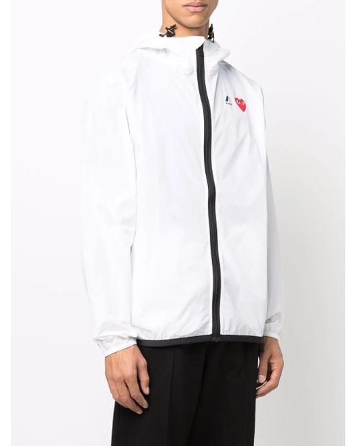 COMME DES GARÇONS PLAY White X K-Way Full Zip Packable Jacket