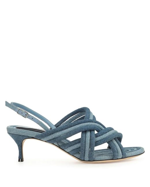 Sergio Rossi Blue Watamu Sandals