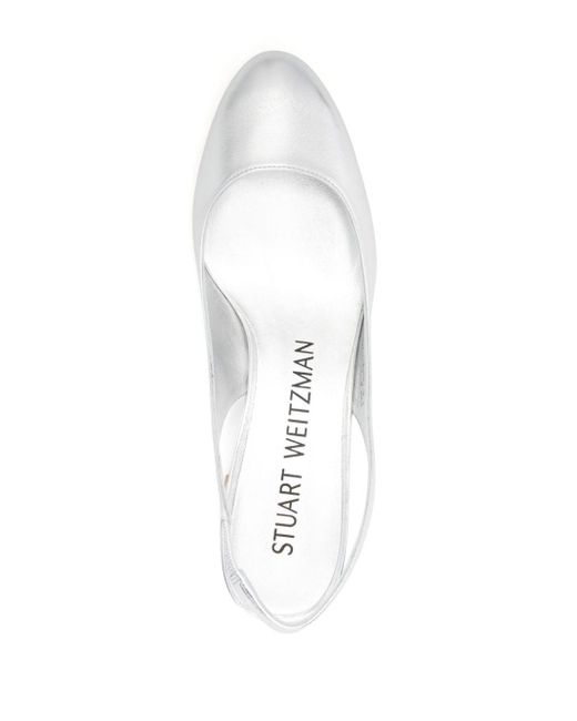 Zapatos Vivienne con tacón de 35 mm Stuart Weitzman de color White