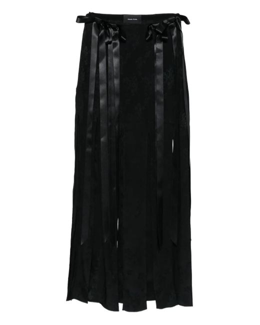 Simone Rocha Black Bow-Details Midi Skirt