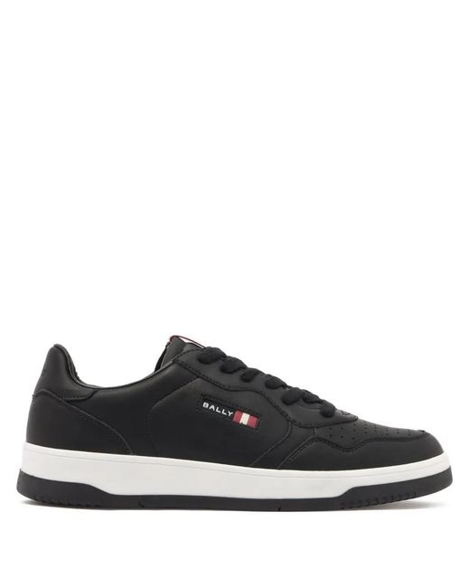 Bally Black Jasper Ribbon-Detail Leather Sneakers for men