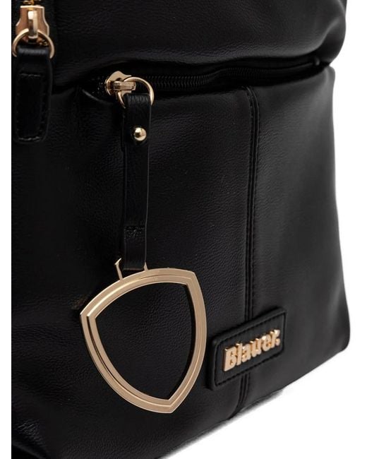 Blauer Black Logo-Plaque Zip-Fastening Backpack