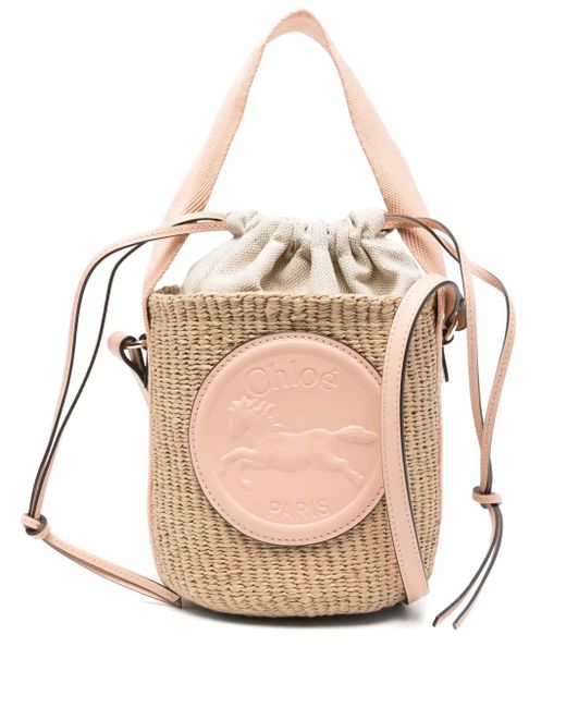 Chloé ホースメダル バケットバッグ S Natural