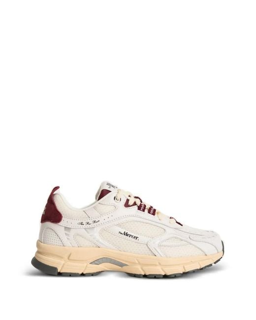 The Mercer Brand White The Re-Run Panelled Sneakers