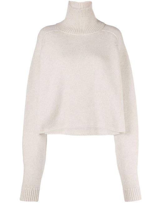 The Row White Ehud Top In Cashmere