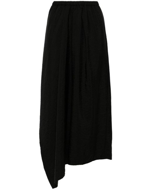 Jupe mi-longue Suma à design asymétrique Christian Wijnants en coloris Black